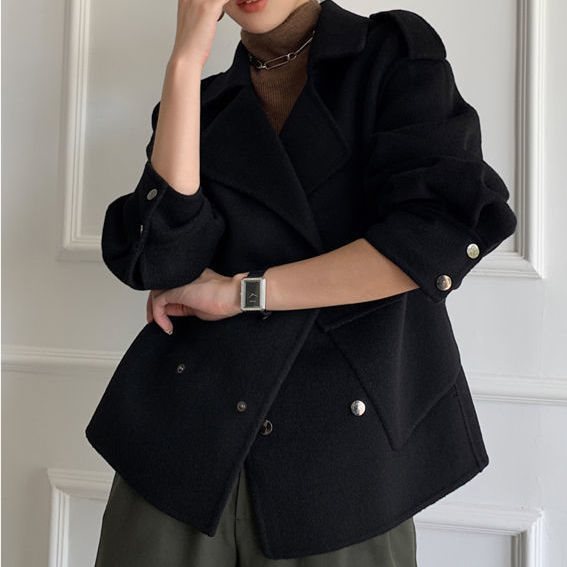Korean Style Double-faced Woolen Goods Cashmere Coat - Bellarte Enchanté Korean Style Double-faced Woolen Goods Cashmere Coat